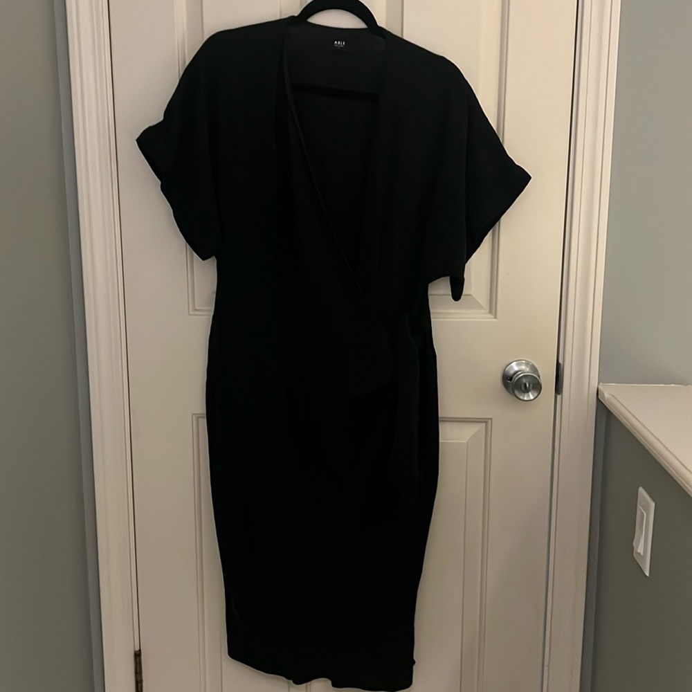 Able NWT Cady wrap dress in black